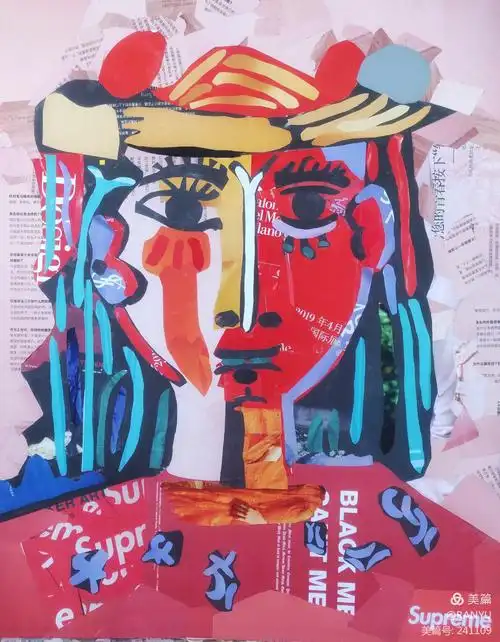 工业设计班色彩拼贴画练习