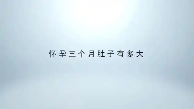 怀孕三个月肚子有多大