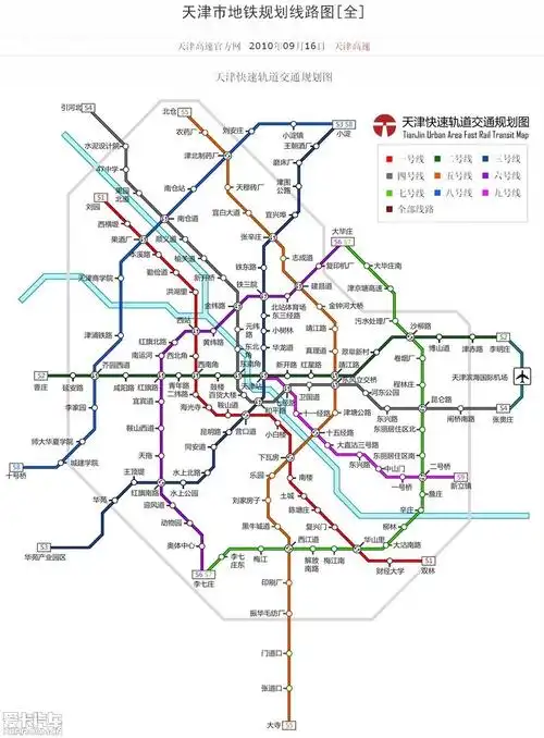 请问谁有天津地铁线的最新规划图,要清晰的那种,感谢!