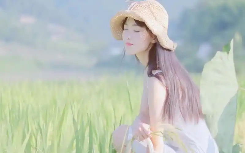 清纯少女户外自然唯美写真桌面壁纸高清大图预览1920x1200_美女壁纸