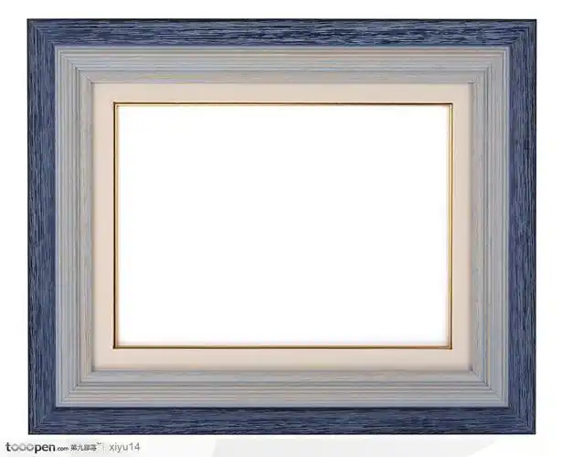 相框边框-蓝色的木相框图片素材设计背景 - 素材公社 tooopen.oom