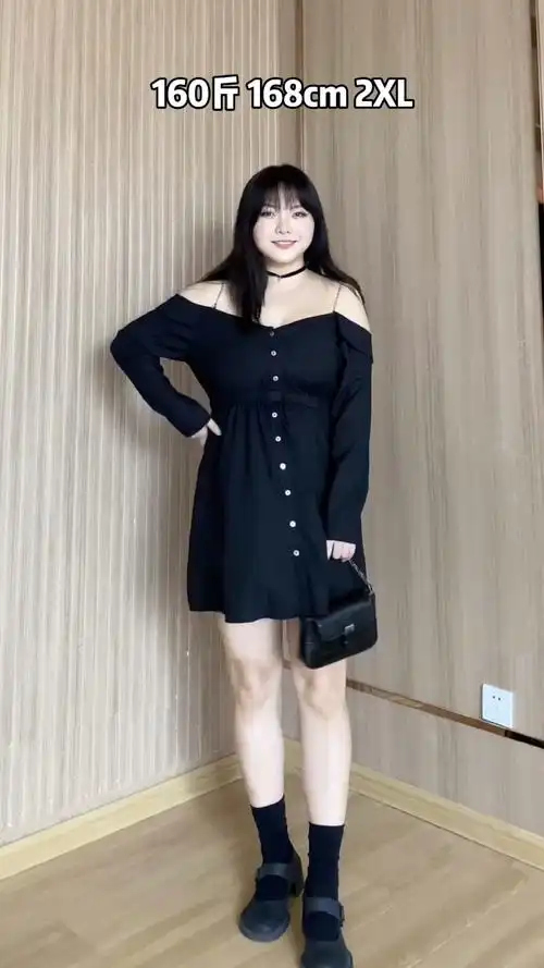 160斤胖mm七夕斩男连衣裙