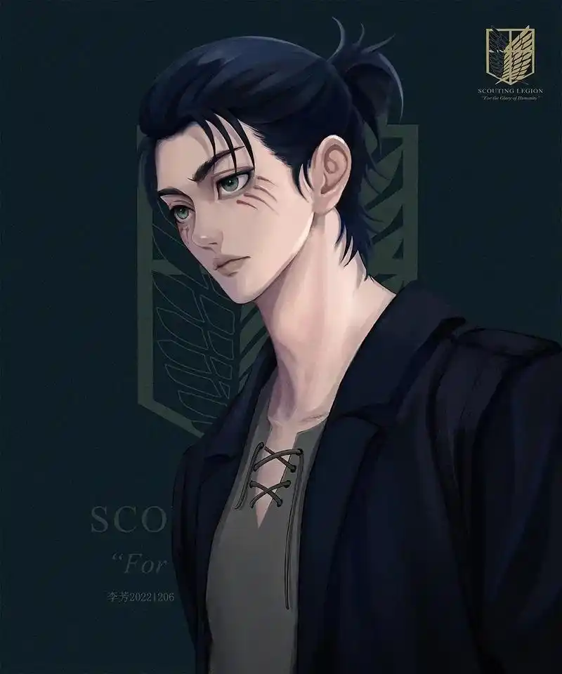 摸一张自由男神.#艾伦耶格尔 #撤退的喜羊羊 #同人作品 # - 抖音