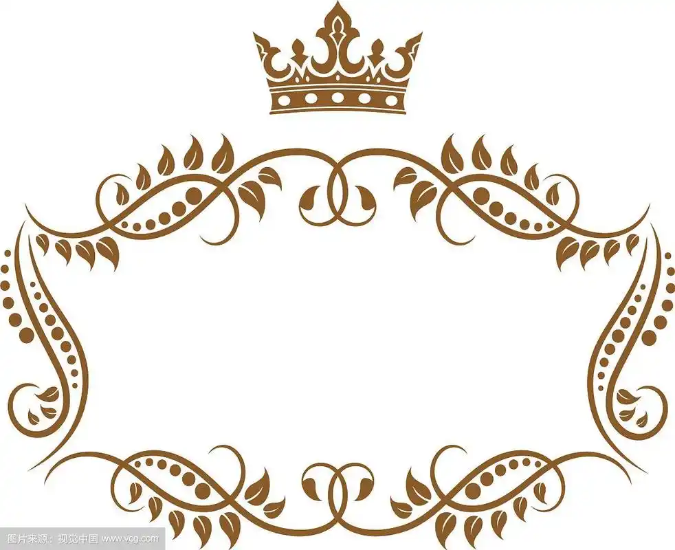 优雅的皇家中世纪框架与皇冠
