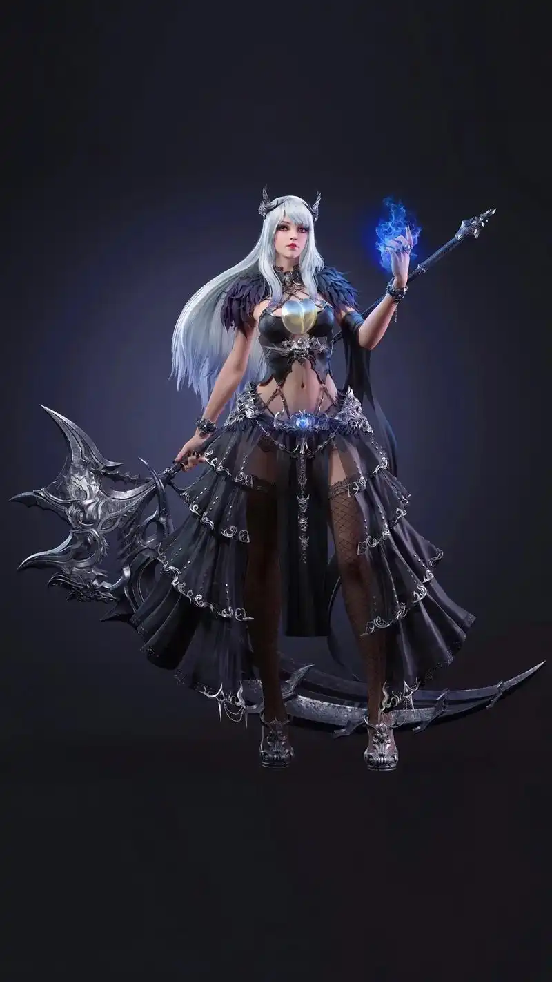 游戏《女神联盟》角色建模,暗影女神~#二次元 #动漫 #3d - 抖音