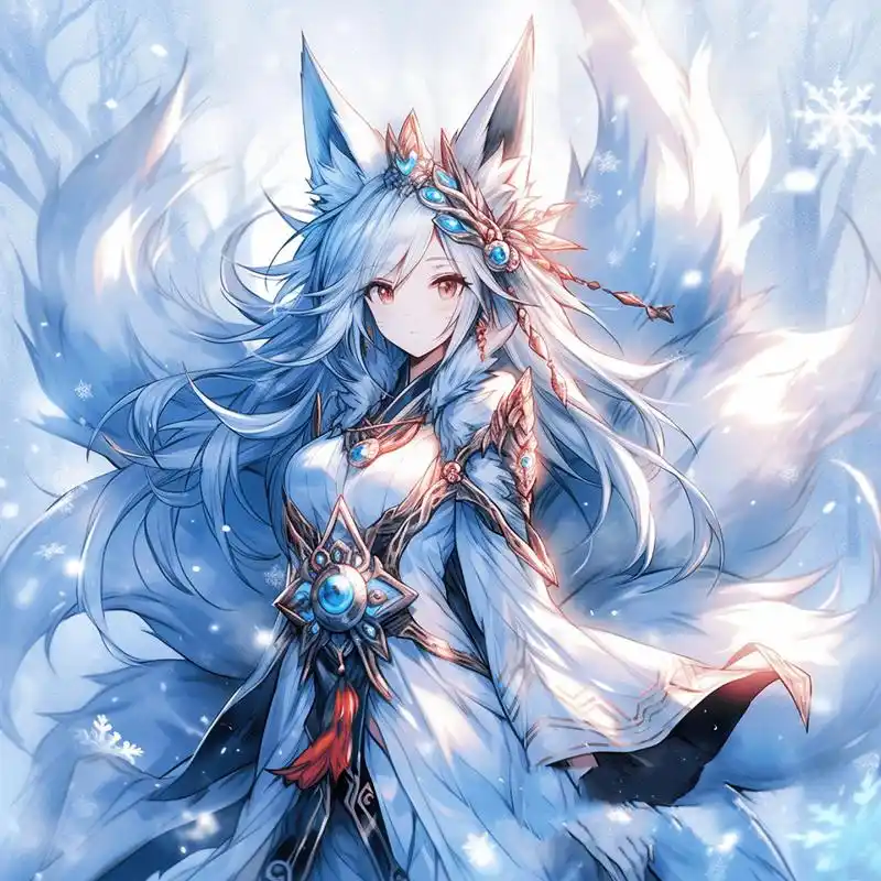 这么美的九尾狐女孩,你爱吗?|女生头像