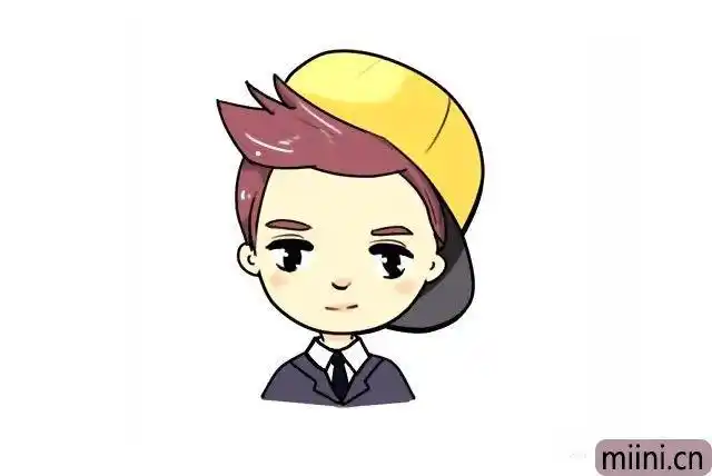 卡通男明星简笔画教程