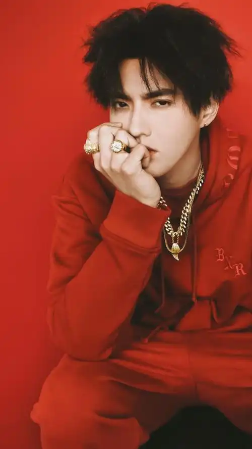 吴亦凡# 穿红色的宝宝真的是小玫瑰本瑰了