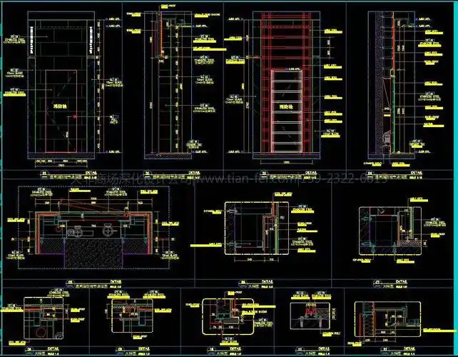 商场深化设计案例赏析,全套商场施工图深化图纸分享;-天非施工图深化