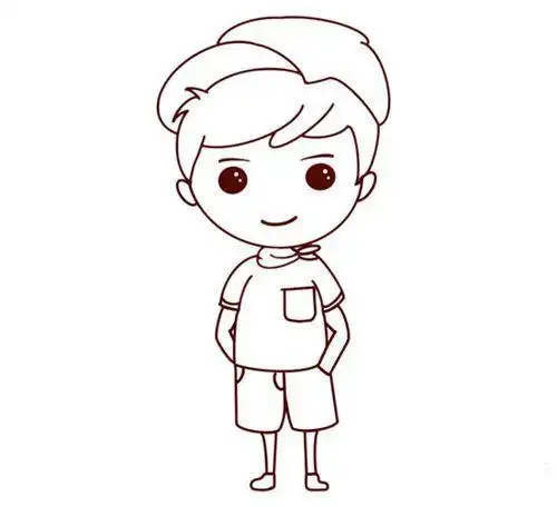 儿童简笔画是什么人物 其他人物 帅气小男孩简笔画步骤图让我们一起来