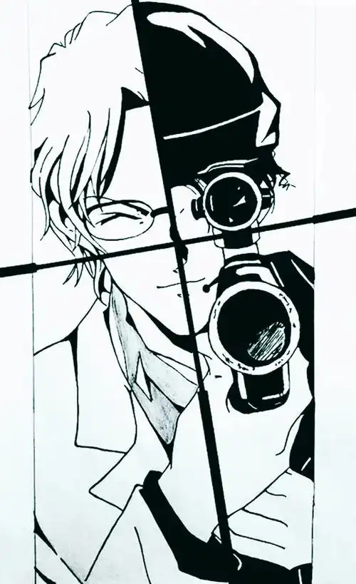 赤井秀一黑白壁纸 今天是双重身.