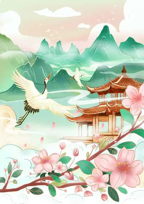 古风建筑插画练习作品