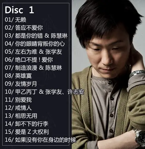 郑中基cd精选经典老歌粤语汽车载cd流行新歌曲无损音质光盘2碟片