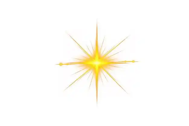 黄色闪光星光光芒光晕效果956728png免抠图片素材