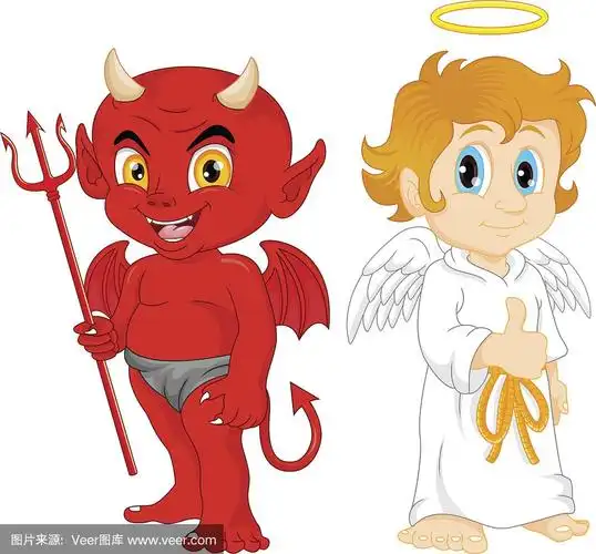 卡通小天使和魔鬼