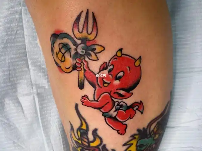 小恶魔纹身完整制作过程