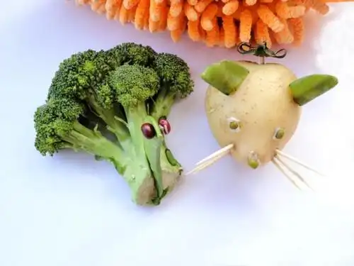 我的土豆老鼠和蔬菜孔雀手工