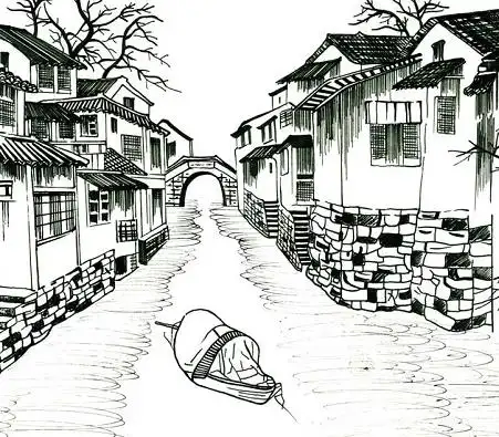无锡古镇有哪些,简笔画