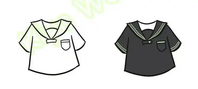 校服简笔画 学生校服简笔画