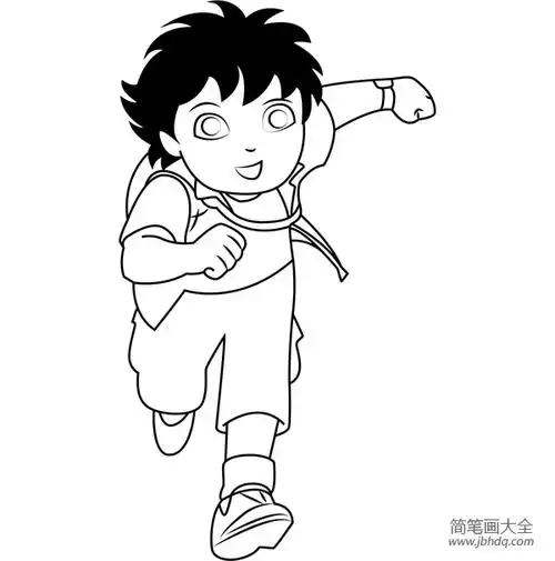 出发吧迪亚哥 小男孩简笔画图片