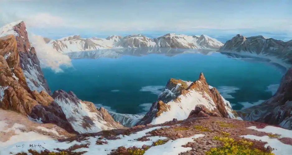   作品名称 【朝鲜画】白头山天池 作品分类 油画 售价 议价 年代