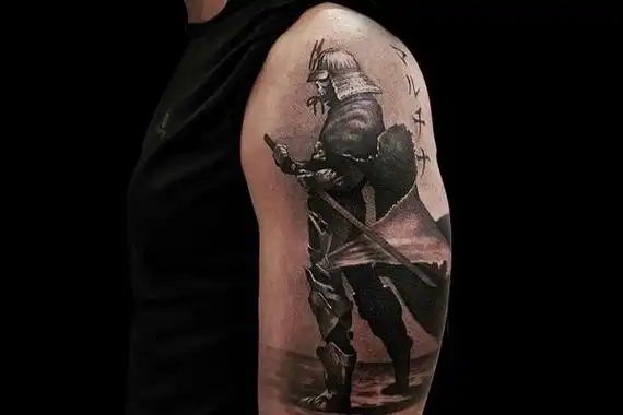 精修武士半臂纹身图案(4/4)-纹身图片网