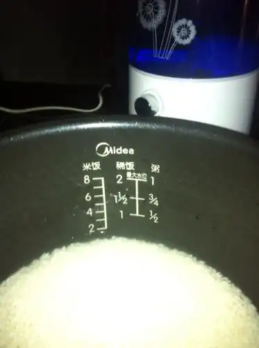 美的电饭煲内胆刻度怎么认?我煮粥!