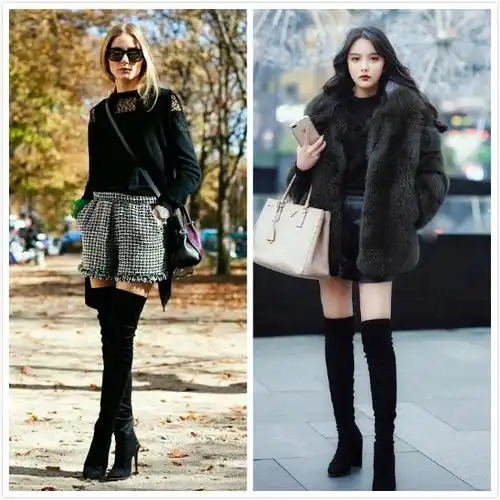 长筒靴穿搭技巧小个子立马拥有大长腿