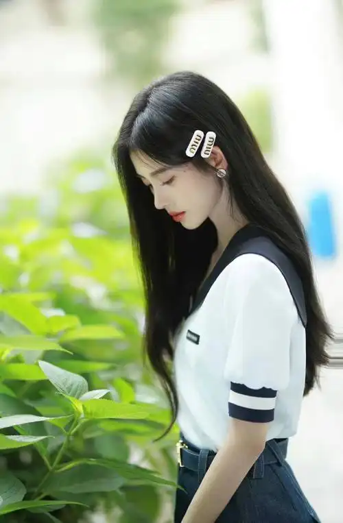 明星鞠婧祎同款衣服白色海军领衬衫女休闲宽松显瘦学院风减龄上衣