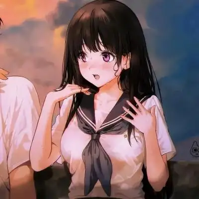 小清新甜蜜互动的动漫情侣头像图片