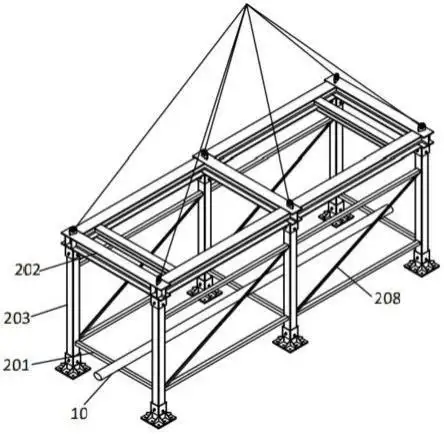 一种用于吊放反渗透膜壳的组合式吊装装置的制作方法