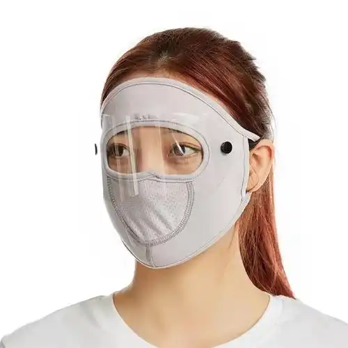 2021夏季新款冰丝男女护目镜防晒口罩防紫外线防尘透气薄款口罩