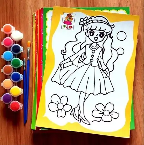 涂色画板颜料填充