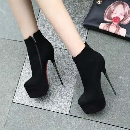 2018新款恨天高 防水台 细跟