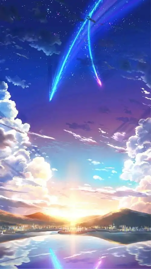 日本动漫你的名字唯美场景