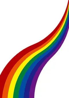 七种颜色的彩虹(背景透明)