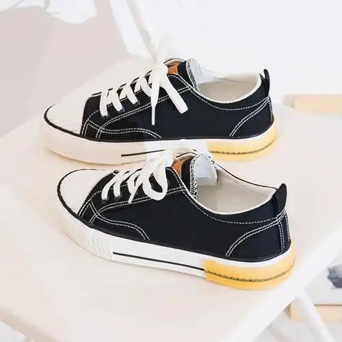bangde帆布鞋女2021年秋季流行学生布鞋女低帮板鞋女子女休闲鞋女鞋
