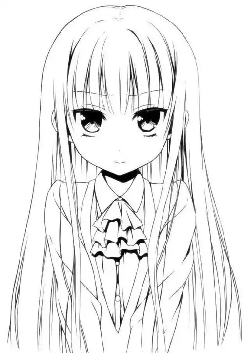 动漫人物线稿 橡皮章素材 黑白条纹