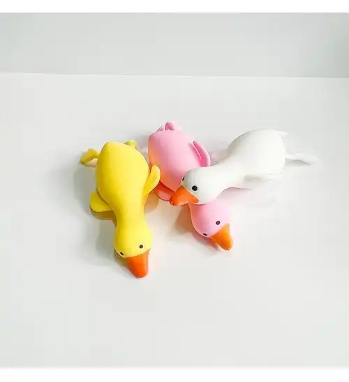 解压发泄玩具女孩捏捏乐慢回弹可爱大鸭子小男孩儿童减压玩具 1个白鹅