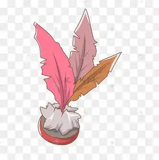 卡通手绘红色鸡毛毽子插画