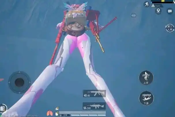 原创吃鸡梦幻火箭套装有隐藏效果玩家穿上后腿长1米5