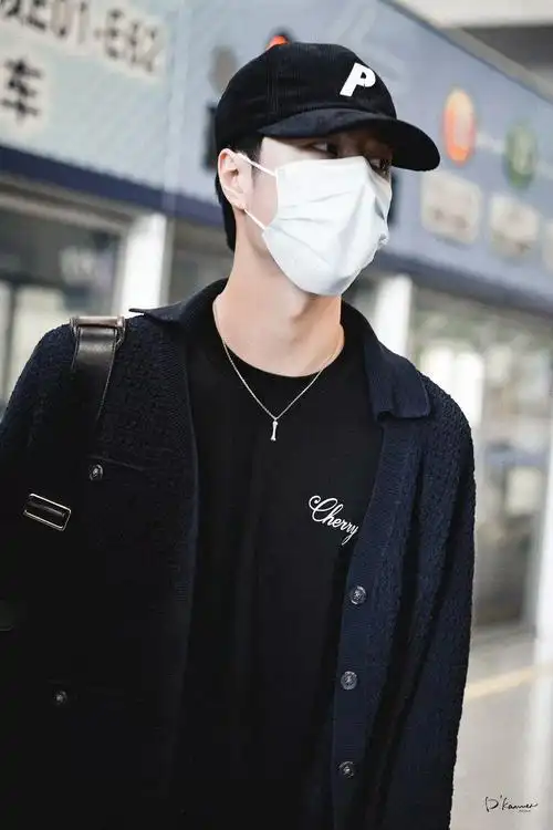 王一博机场出发洛杉矶看秀 棒球帽针织衫,休闲帅气的酷盖……_高清