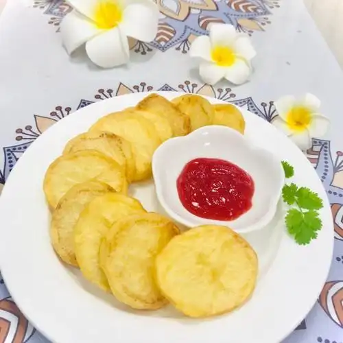 炸土豆片,极好的零食小吃,老人孩子都觉得香