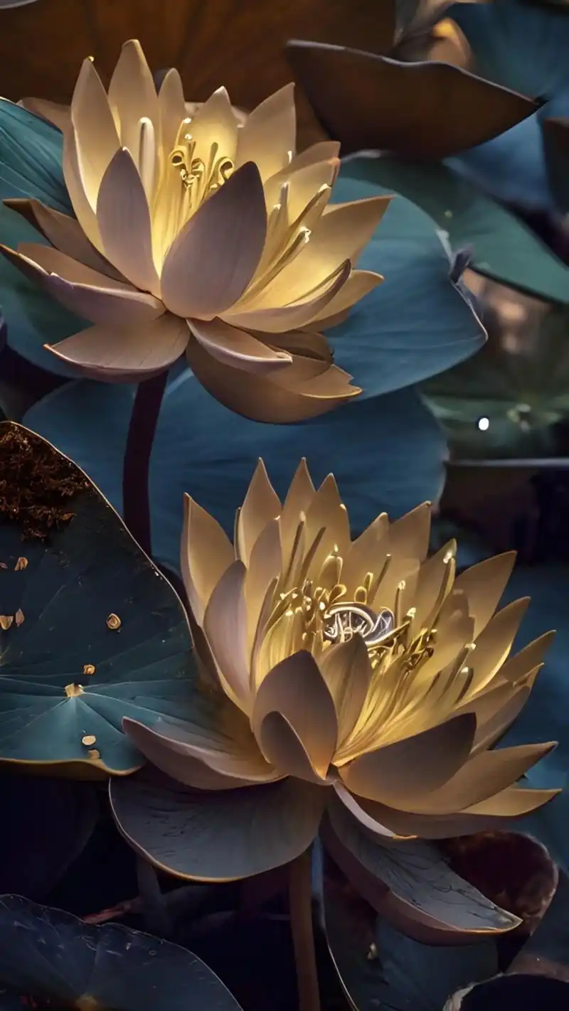 莫怕秋无伴愁物,水莲花尽木莲开.我家池塘金莲花开了,金光闪闪 - 抖音