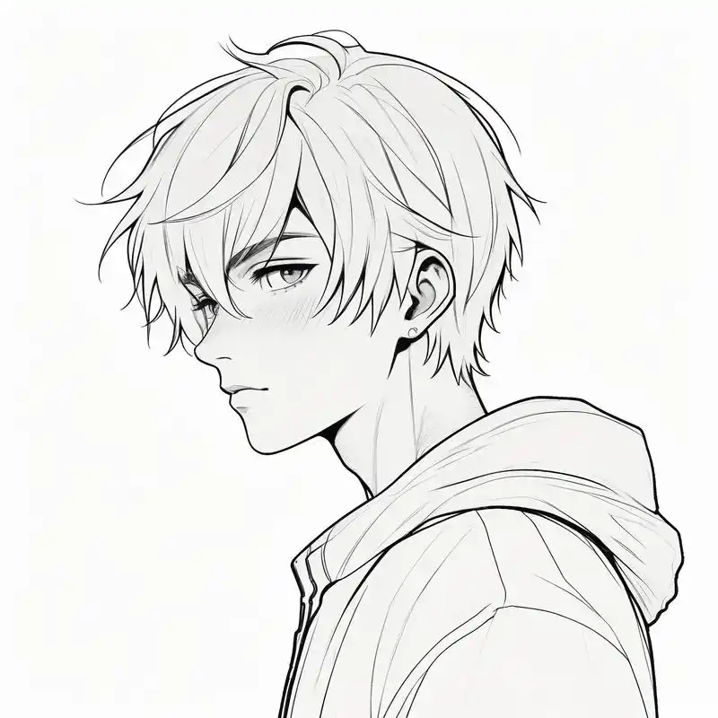 动漫男生头像98黑白抑郁风