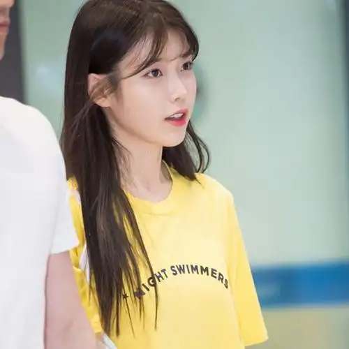 iu同款衣服夏季新款iu李知恩同款黄色棉t恤女装韩版宽松学生上衣服