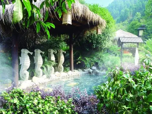 明月山富硒温泉是目前全世界发现的唯一一处可饮可浴的富硒温泉富含以