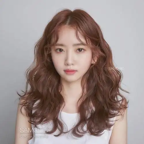 韩国发型师激推中长发卷发范本,修饰脸型,细软发也推荐