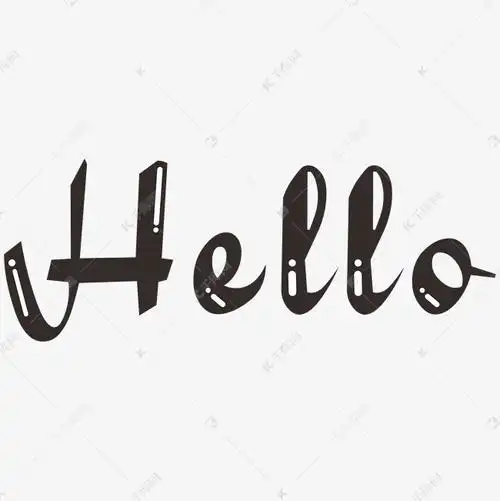hello常用英文词艺术字设计图片-千库网