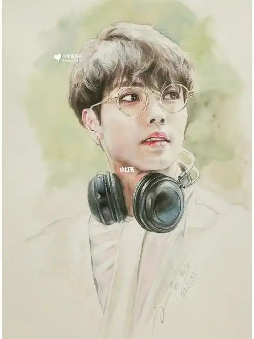 手绘水彩林彦俊